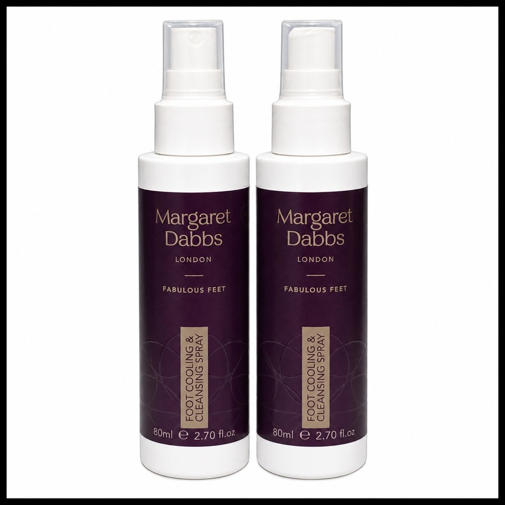 Margaret Dabbs London Fabulous Feet Cooling & Cleansing Spray 80ml Set of 2